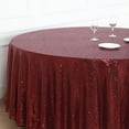 thumbnail image 3 of BalsaCircle 120" Sequin Round Tablecloth Burgundy, 3 of 8