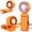 Orange, variant on kojbhygd Handheld Portable Turbo Fan with Ice Cooling,5 Speed Rechargeable LED Display Foldable Held Personal Clip/Neck/Waist Fan,180°& 360° ,Pocket Outdoor/Home/Office
