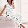 thumbnail image 6 of ShomPort Lounge Sets for Women 2 Piece Pajama Outfit Short Sleeve Tops and Pants Sweatsuits Casual Matching Outfit, 6 of 7