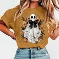 thumbnail image 2 of Delliss Women's Casual Short Sleeve Halloween Print T-Shirt, 2 of 4