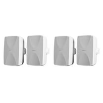 (4) Rockville WET-7020W White 70V 5.25" Commercial Indoor/Outdoor Wall Speakers