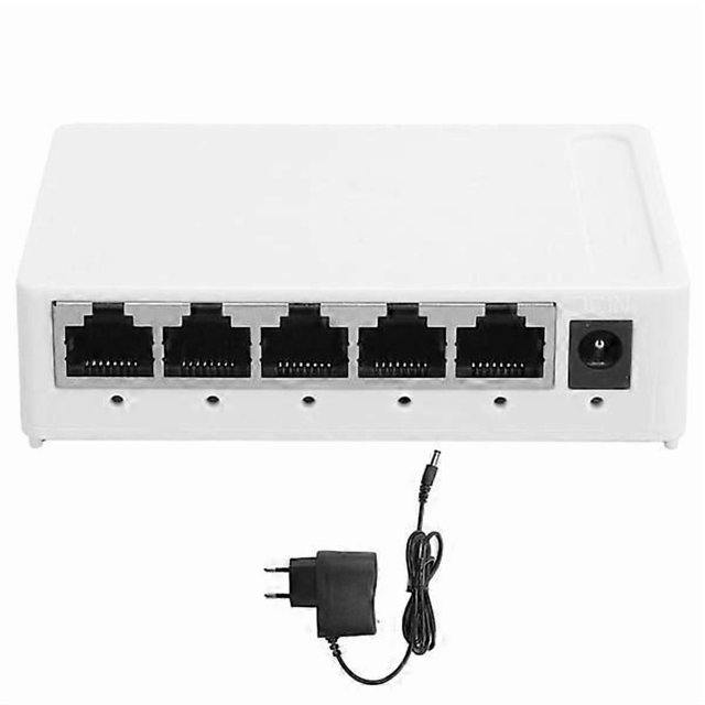 5-Port Gigabit Ethernet Switch Network Adapter RJ45 10/100/1000 mbps EU Plug 100-240V