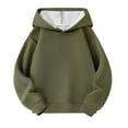 thumbnail image 4 of Blusa con capucha de manga larga para niñas y niños, primavera y otoño, sudadera con capucha de manga larga de color liso, top versátil de moda, abrigo con capucha para hombres y mujeres, sudadera con, 4 of 5