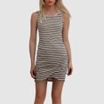 thumbnail image 2 of WILLBEST Maxi Vestidos de Mujer Vestido Casual de Verano para Mujer Vestido Midi Acampanado A Rayas Cuello Redondo sin Mangas Dobladillo con Volantes Cómodo Uso Diario Traje de Vacaciones Mediana​​, 2 of 4