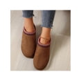 thumbnail image 2 of Womens Fashion Slippers Plush Fleece Lining Winter Slip-Ons, 2 of 7