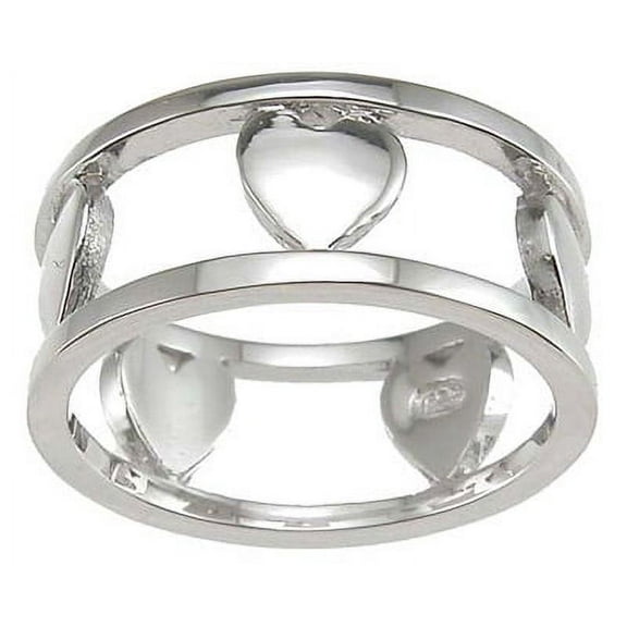 925 Sterling Silver Heart Rings for Women & Wedding Band Make Great Girlfriend Gifts