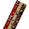 Hallmark Disney Mickey Mouse Multi-color Paper Gift Wrap Papers, with Cut Lines on Reverse (3 Rolls) 60 sq ft.