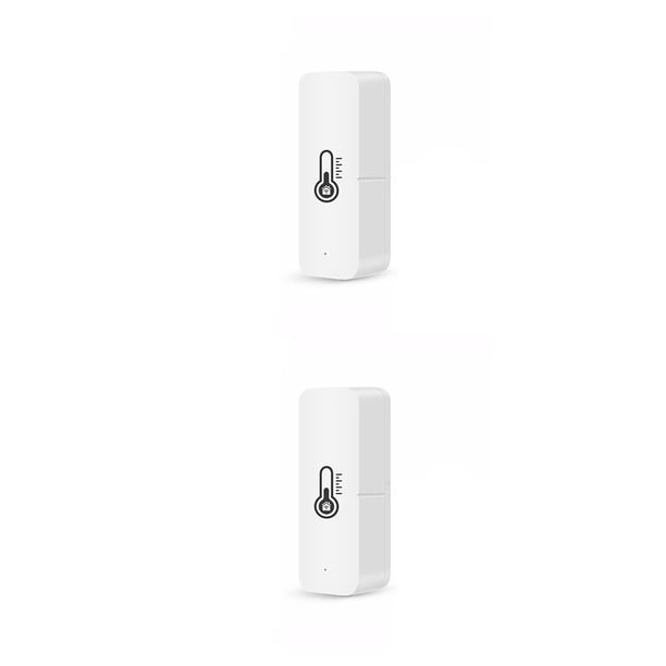 Naiovety Sensor eléctrico de temperatura y humedad Tuya, higrómetro para dormitorio interior, Detector inalámbrico, alarma, suministros inteligentes W-lan 2piezas Naiovety CBP113981