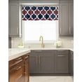 thumbnail image 6 of Navy Blue Dark Maroon Morocco Geometry Window Treatment Panel for Living Room Bathroom BedroomColor Blocks Retro Abstract Art Window Treatment Drapes for Bedroom Laundry Room Farmhouse 42x18in, 6 of 8