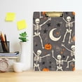 thumbnail image 2 of FORMRS Acrylic Clipboard with Low Profile Clip Standard A4 Letter Size, 12.5" x 9", Gray Halloween Skeleton, 2 of 8