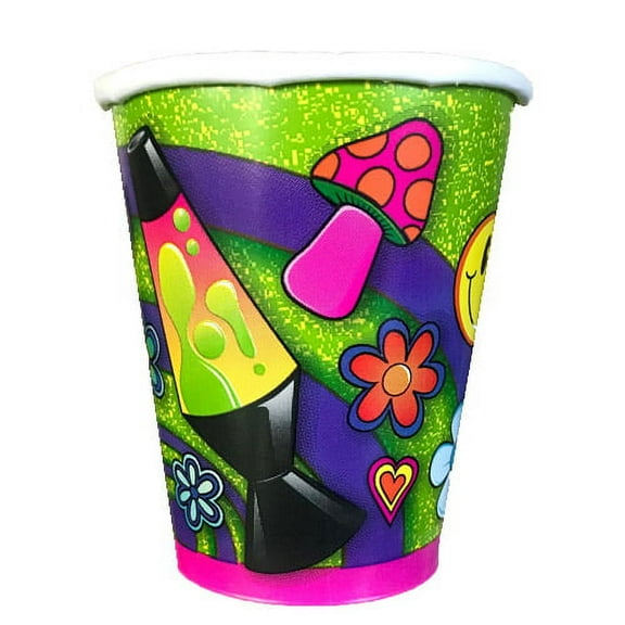 Hippie 'Groovy Party' 9oz Paper Cups (8ct)