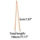 thumbnail image 2 of Bufanda flaca de mujer Color sólido Bufandas largas puras Pañuelo para el cuello Beige 196*5cm/77.17*1.97 inches(L*W), 2 of 5