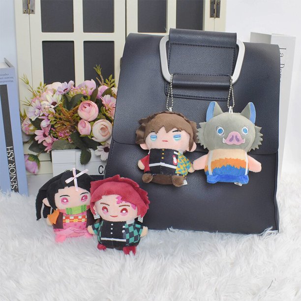 Juguetes de peluche de Demon Slayer, llaveros Kawaii, Kamado, Tanjirou, Agatsuma, Zenitsu, Kamado, Nezuko, regalos colgantes, 9cmTanjiro KamadoCN He Qiyong unisex