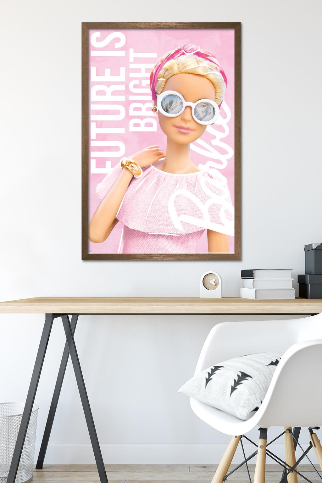 Mattel Barbie - Future is Bright Wall Poster, 22.375" x 34" Framed