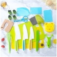 thumbnail image 2 of Children's plastic fruit knife set serrated knife cutting vegetables birthday cake knife toy knife set gift, 2 of 3