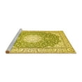 thumbnail image 2 of Ahgly Company Machine Washable Indoor Square Medallion Yellow Traditional Area Rugs, 7' Square, 2 of 4