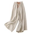thumbnail image 4 of Sngxgn Womens Soft Pants Relaxed Fit Comfort Wear for Daily Styling(Beige,L), 4 of 4