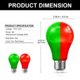 thumbnail image 5 of YANSUN Christmas Red and Green Light Bulbs, 2 Pack LED A19 E26 9W Christmas Light Bulbs, Party Holiday Lighting, Indoor Outdoor Christmas Decoration, 5 of 7