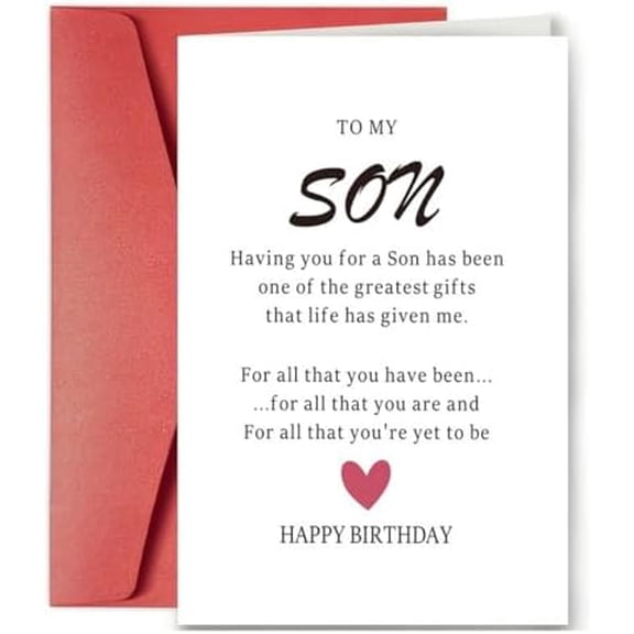 Birthday Card for Son, Happy Birthday Gifts for Son, Unique Birthday Card Gifts from Mom Dad$$Office