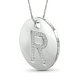 thumbnail image 2 of JewelersClub Accent White Diamond Initial Letter Pendant for Women | Customizable .925 Sterling Silver R Alphabet Monogram Necklaces for Girls |Capital Letters | Personalized Jewelry Gift for Her, 2 of 4
