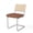 Brown(Faux Leather), variant on Hawsaiy Velvet Rattan Dining Chairs Set of 2, Upholstered Dining Room Chairs with Cane Back, Mid Century Modern Cantilever Kitchen Chairs, Chrome Frame Armless Side Chairs, Brown
