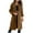 Coffee, variant on Winter Dresses for Women 2025 Womens Fall Fashion 2025 Solid Color Lapel Zipper Woolen Cardigan Long Sleeved Top Jacket