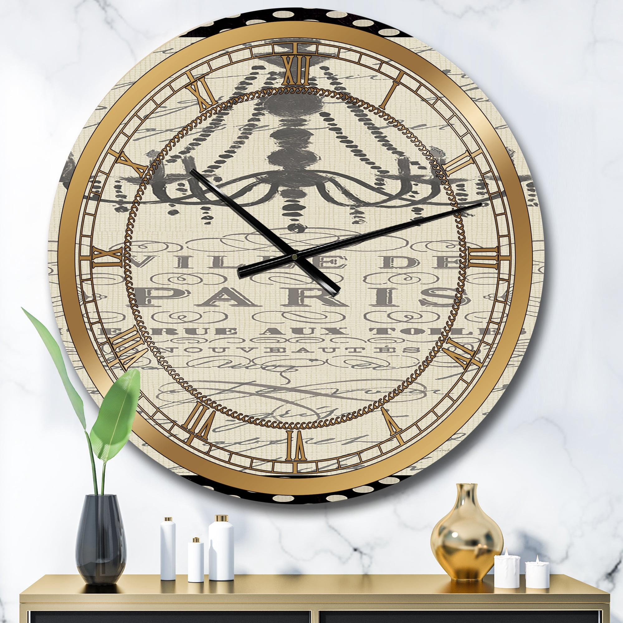 Designart 1 in Quartz Modern Wall Clock