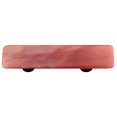 thumbnail image 1 of Swirl Light Cranberry Rectangle Glass Cabinet Pull - Aluminum Post, 1 of 1