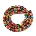 thumbnail image 2 of Natural Imperial Jasper Beads Strands Dyed Cuboid Colorful 6.5~7.5x5~6x5~6mm Hole: 0.8mm about 53~60pcs/strand 15.55~15.87 inch(39.5~40.3cm), 2 of 5