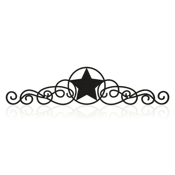 HELLOYOUNG Vintage Metal Wall Star Decor 15.75 Inch Black, Farmhouse Rustic Wall Hanging for Outdoor & Indoor, Weather-Resistant Iron Art Star Decoration