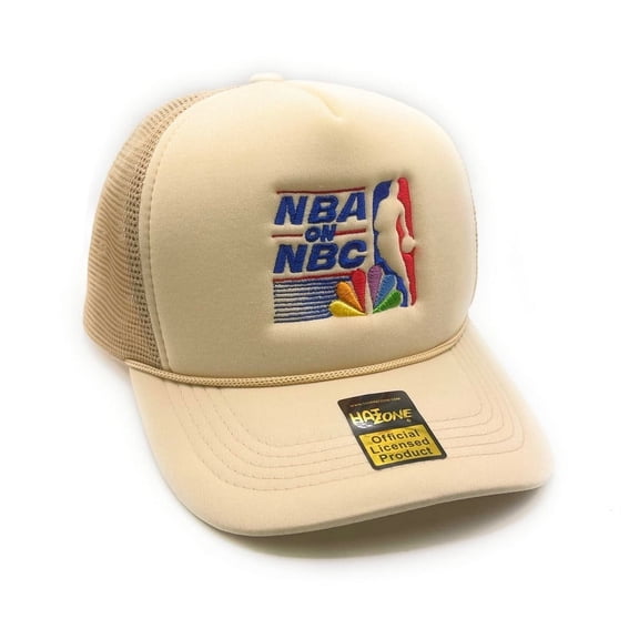 Retro Basketball Mesh Trucker Snapback (Khaki)