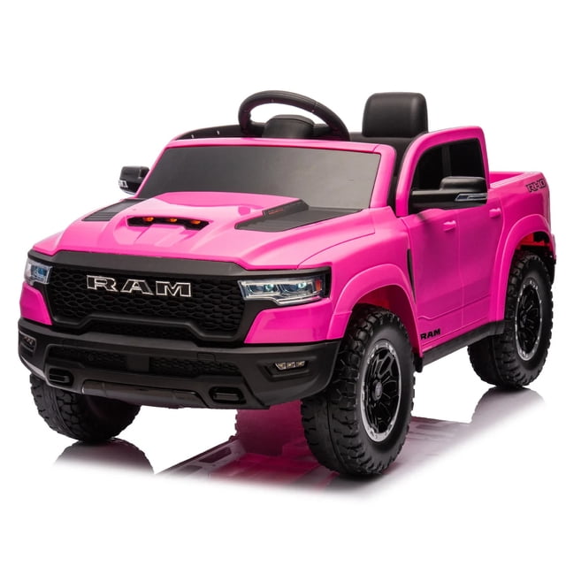 VOLTZ TOYS Licensed RAM 24V Ride-On Truck for Kids Ages 3+, Electric Vehicle with Parent Remote Control, LED Lights, MP3, Cargo Storage, Dual Speed, Suspension - Gift for Kids