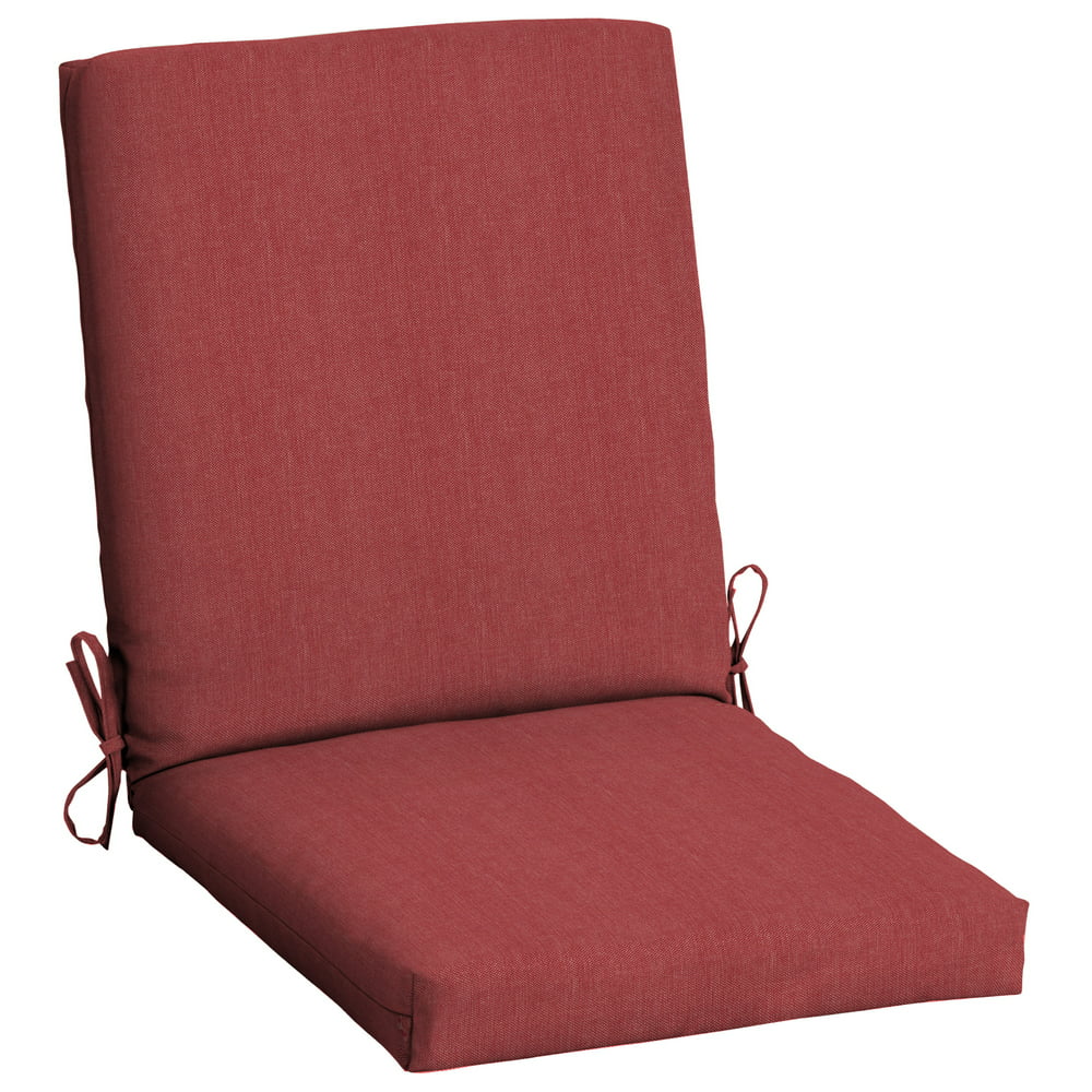 Mainstays Solid Red 43 in. L x 20 in. W x 3.5"H Outdoor Chair Cushion