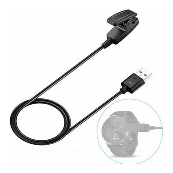 Allume 1Pc Smart Watch Replacement Charger Cable Charging Clip Sync Data Cable for GARMIN Forerunner 35 30 235 630 735XT Black