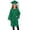 Green, variant on Girls Graduation Gown and Cap Set with Pockets Twill Dress for Spring Summer School Events Elegant Outfit Young Learners