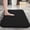 Black, variant on Thickened solid color bathroom non-slip floor mat shower room door absorbent foot mat square long hair toilet mat