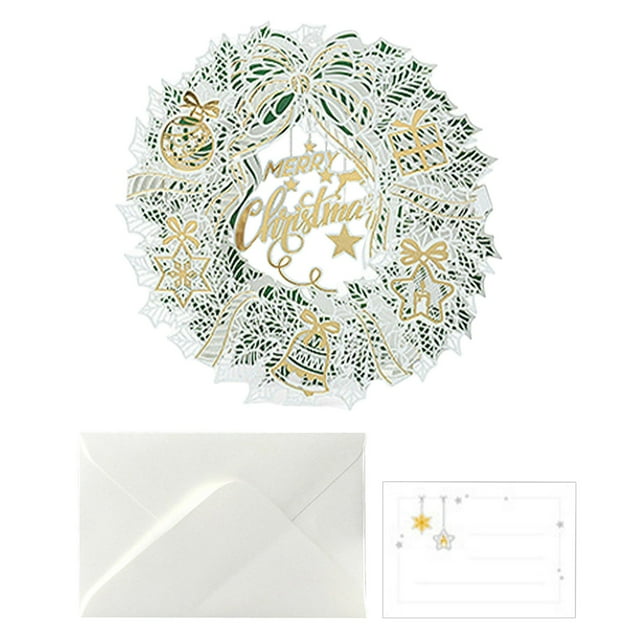SIfdSeng Get it Fast 3D up Greeting Card with Decorative Festive Message & Gratitude Note for Holiday Giving
