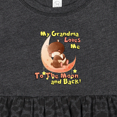 thumbnail image 4 of Inktastic My Grandma Loves Me to the Moon and Back Girls Baby Dress, 4 of 5