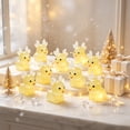 thumbnail image 5 of Ouuluon Set of 10 Luminous Reindeer Figurines, Glow in Dark Resin Tabletop Ornaments for Christmas Party Decor, 5 of 6