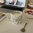 thumbnail image 4 of Taza de Cerámica Nórdica de 250ml, Vasos Punteados con Asa, Regalos para Parejas, Taza de Agua Minimalista, Regalos de Cumpleaños, Regalo de Navidad , oscuro BLESIY taza de café redonda, 4 of 8