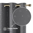 thumbnail image 4 of Deconovo Silver Star Print Grey Blackout Curtains Room Darkening Thermal Insulated Window Curtain Panels for Bedroom Grey 42W x 72L Inches 2 Panels, 4 of 4