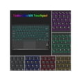 thumbnail image 4 of Wireless Touchpad Keyboard Case for Lenovo Tab K10 10.3 inch 2021 / Lenovo Tab M10 FHD Plus 2020 2nd Gen 10.3 inch Slim Shell Stand Cover with Detachable Keyboard, 7 Colors Backlit Rose Gold, 4 of 7