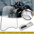 thumbnail image 2 of 2Mm Thick Universal Motorcycle Windshield Windscreen Clear Deflector Wind Shield Clear, 2 of 5