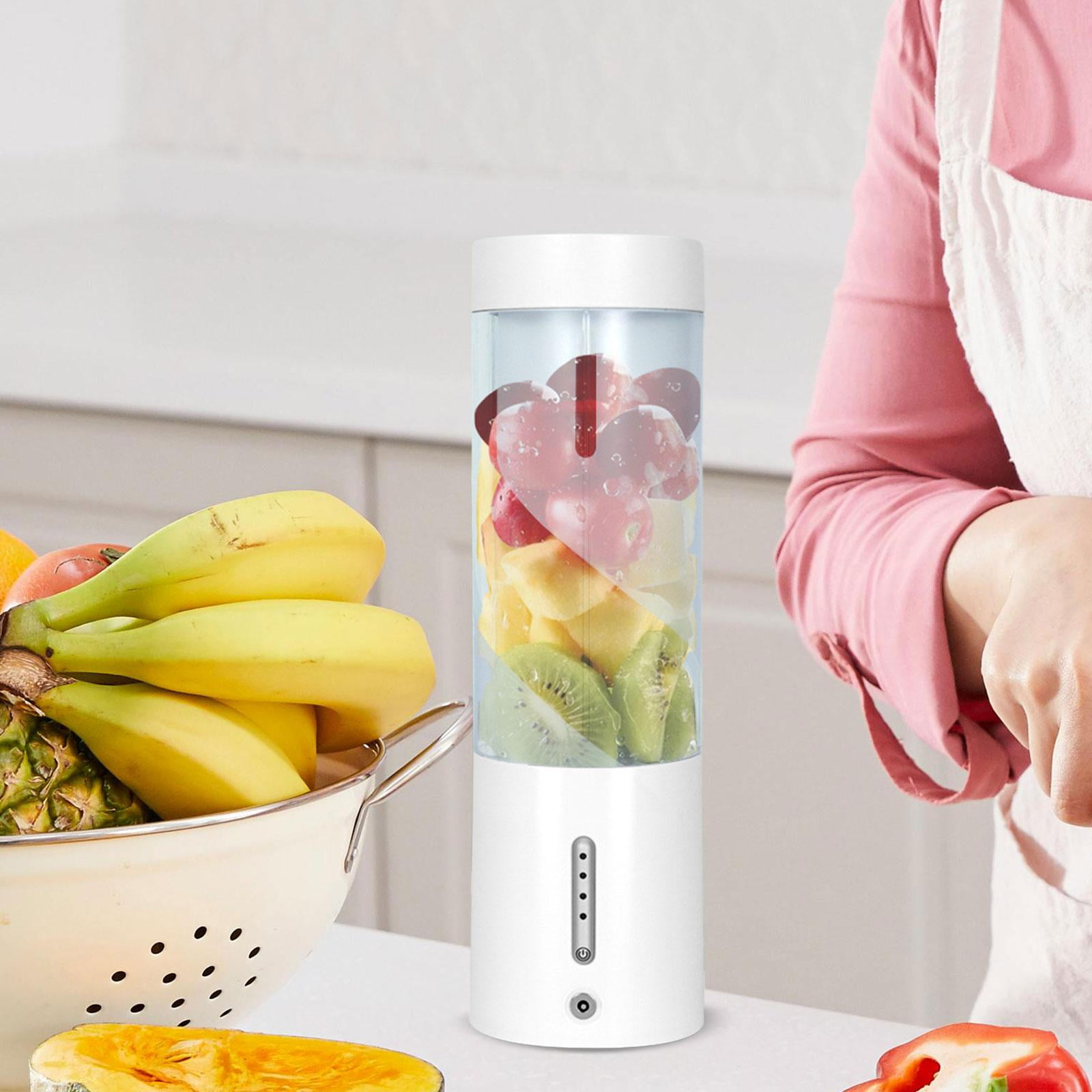 Fiocias Electric Juicer,Juice Maker Machine,Portable,Handheld Juicer Blender for Travel, White