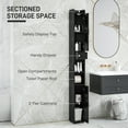 thumbnail image 4 of HOMCOM 73" Tall Bathroom Cabinet Narrow Bathroom Storage Cabinet, Black, 4 of 10