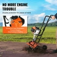 thumbnail image 3 of VEVOR Tiller Cultivator, 31CC 4-Stroke Garden Cultivator, Tiller with 4 Steel Adjustable Front Tines for Lawn, Garden and Field Cultivation, 3 of 9