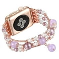 thumbnail image 2 of DizeyBoyo Compatible With White Apple Watch Band 38mm 40mm 41mm Women Agate Pearl Bracelet Strap, Fashion Handmade Elastic Replacement for iWatch Bands Series 8/7/6/5/4/3/2/1 Girls Wristband, 2 of 2