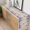 thumbnail image 4 of Wisteria Table Runner - 70 Inch Long, Kitchen Dining Table Runner Dresser Scarves, Spring Purple Flowers Butterflies Vintage Beige Farmhouse Decor for Coffee Tables Wedding Party Banquet, 4 of 8