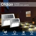 thumbnail image 7 of Otdair Solar Step Lights Outdoor , Stainless Steel Fence Lights Outdoor , Waterproof Solar Deck Lights for Walking Stairs , Cold White, 7 of 7