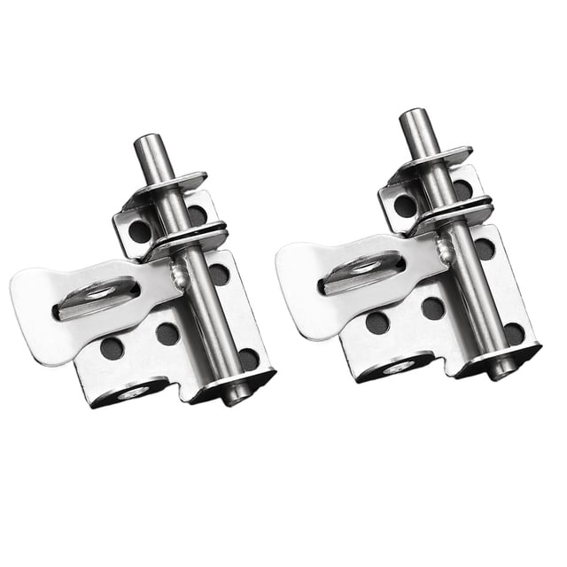 Scienceny 2 unids/set pestillo de resorte hecho de acero inoxidable seleccionado función de prevención de óxido pestillo de acero inoxidable Herramientas y ferretería B Plata